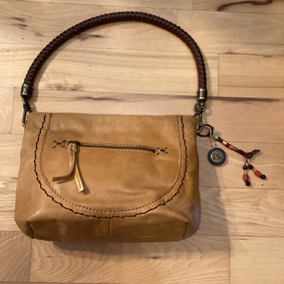 The Sak Indio Leather Demi Shoulder Bag Tan With BOHO And Western Look - Picture 2 of 11
